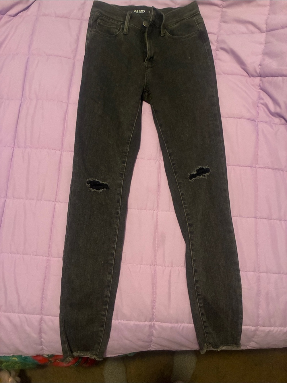 Girls size 12 Old Navy high rise rock star jeggings